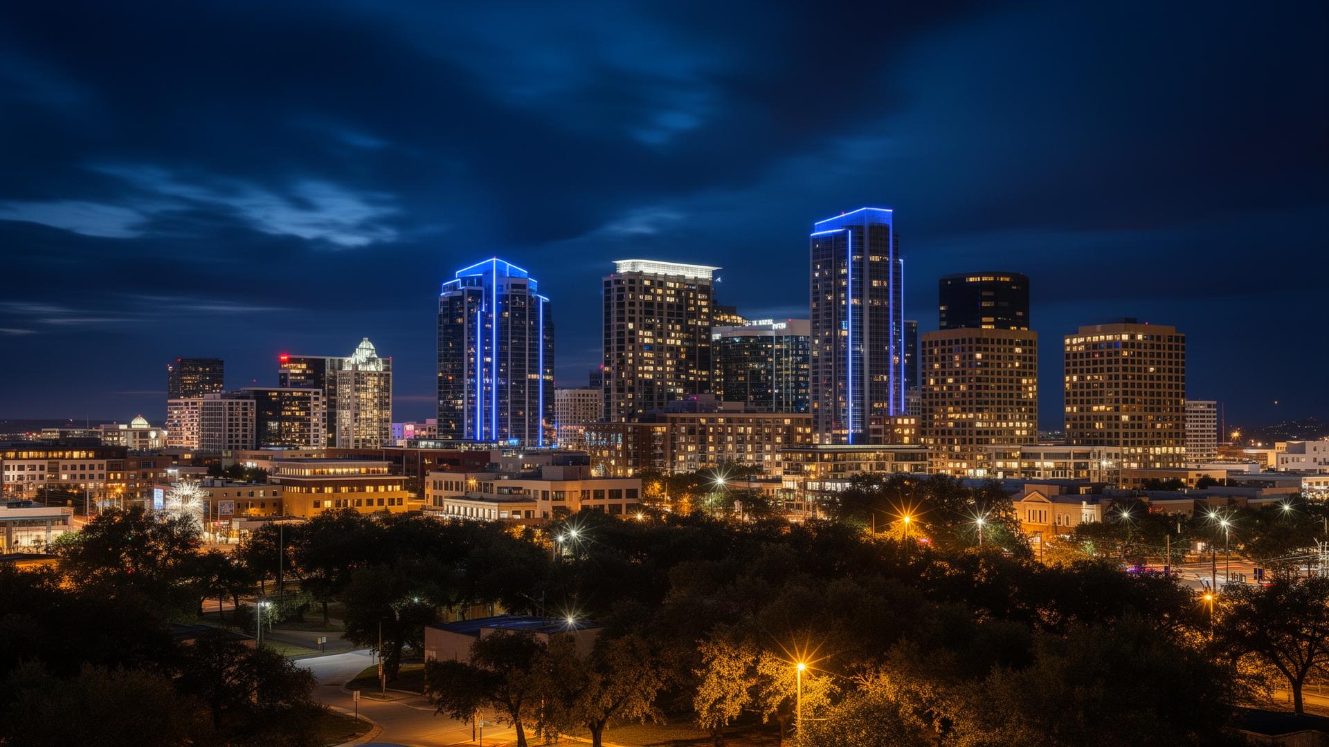 Austin skyline at dusk